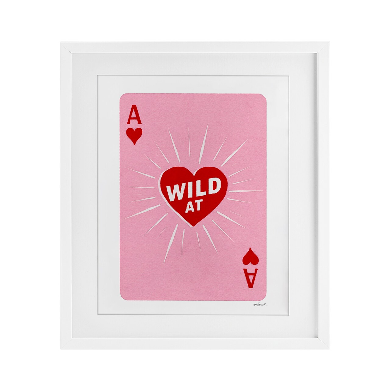 Stupell Industries Wild At Heart Card Framed Print Under Glass, design by Amanda Greenwood